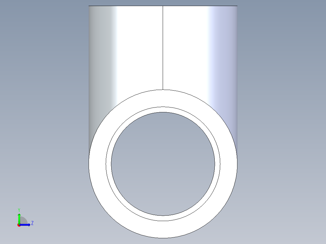 CPVC管件01-Sch80_Tee_SxSxS_9801-010_0.1in左视图