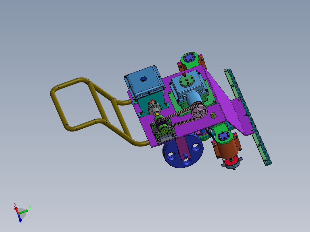 自走式草坪机结构设计及仿真+CAD图纸说明书