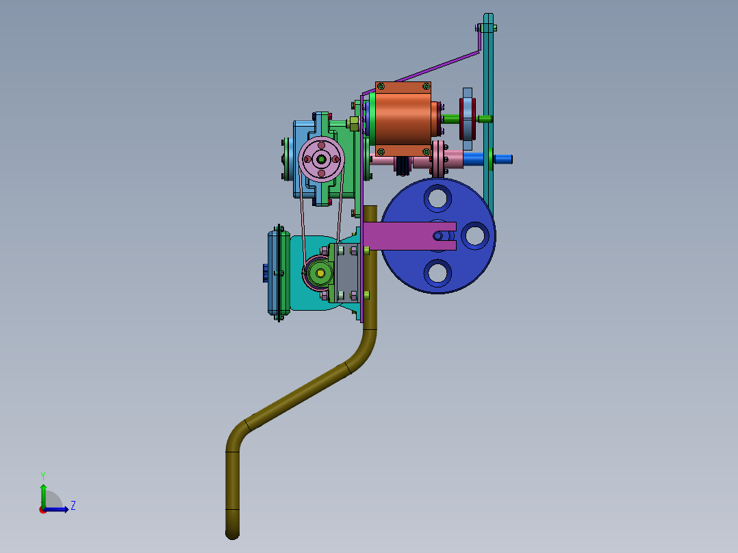 自走式草坪机结构设计及仿真+CAD图纸说明书左视图