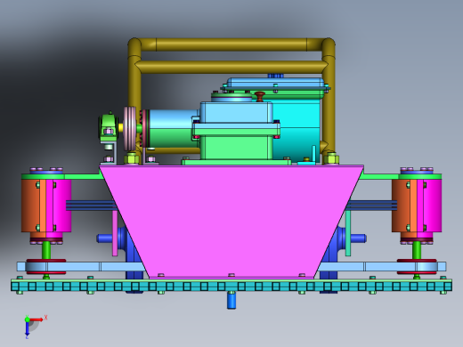 自走式草坪机结构设计及仿真+CAD图纸说明书俯视缩略图