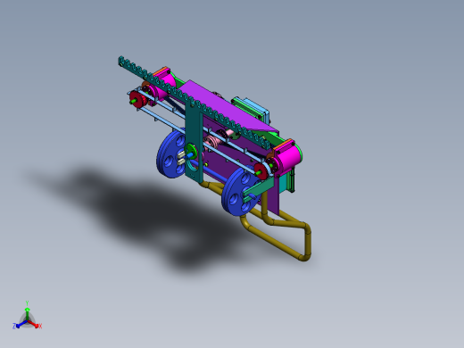 自走式草坪机结构设计及仿真+CAD图纸说明书正等轴测缩略图