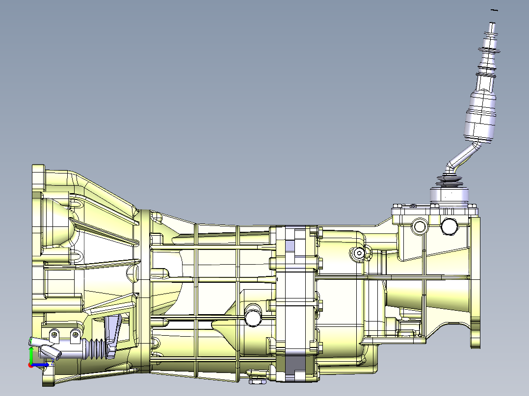 国产汽车普遍搭载的自动变速箱catia三维左视图