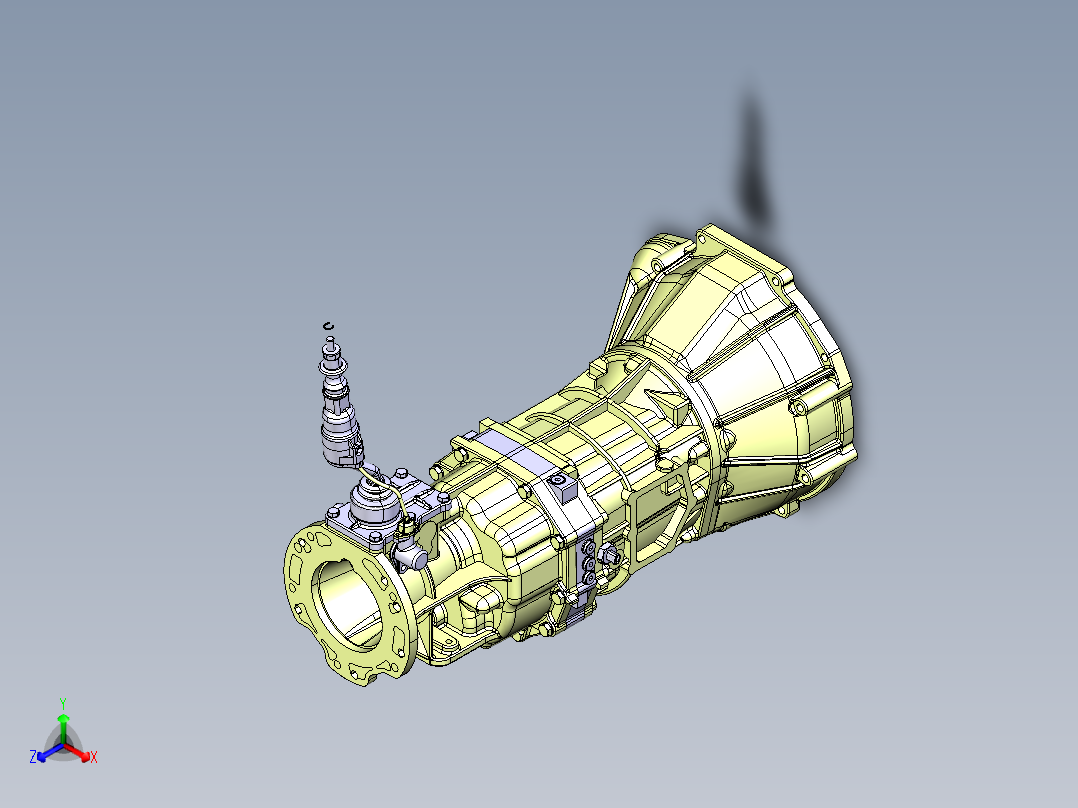 国产汽车普遍搭载的自动变速箱catia三维正等轴测图