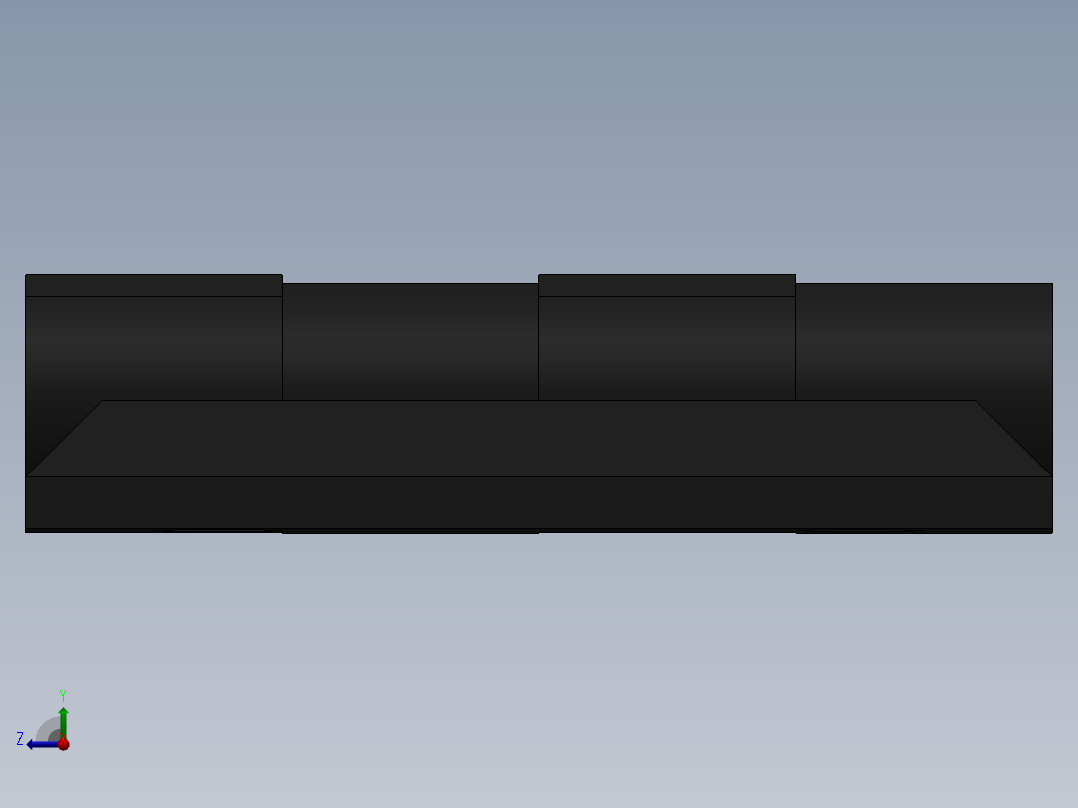 40x40孔距铝型材铰链右视图