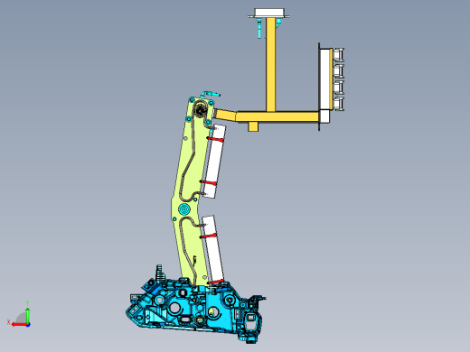 一款经典的汽车车灯底壳热流道模具后视缩略图