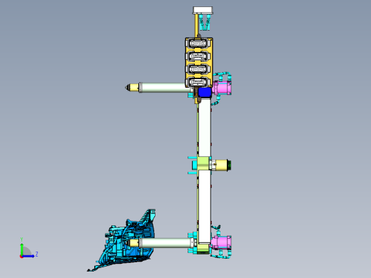 一款经典的汽车车灯底壳热流道模具左视缩略图