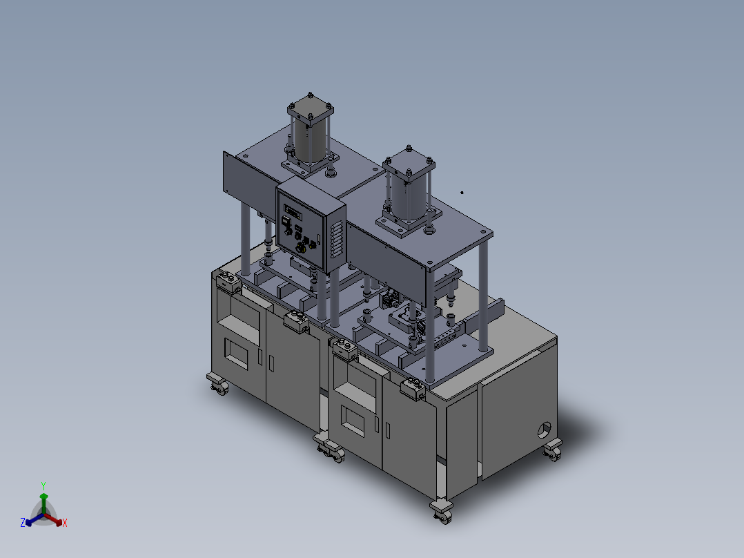 摄像头气密性泄露检测设备正等轴测图