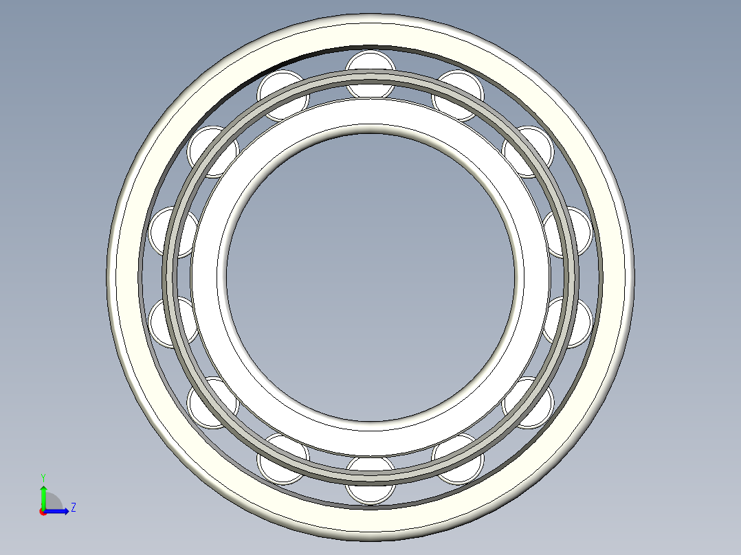 轴承-Bearing_30x55x10.stp左视图