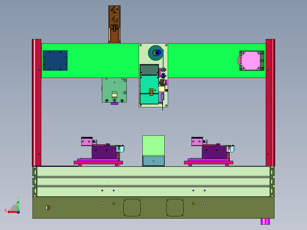 通讯行业双滑台锡焊机后视图