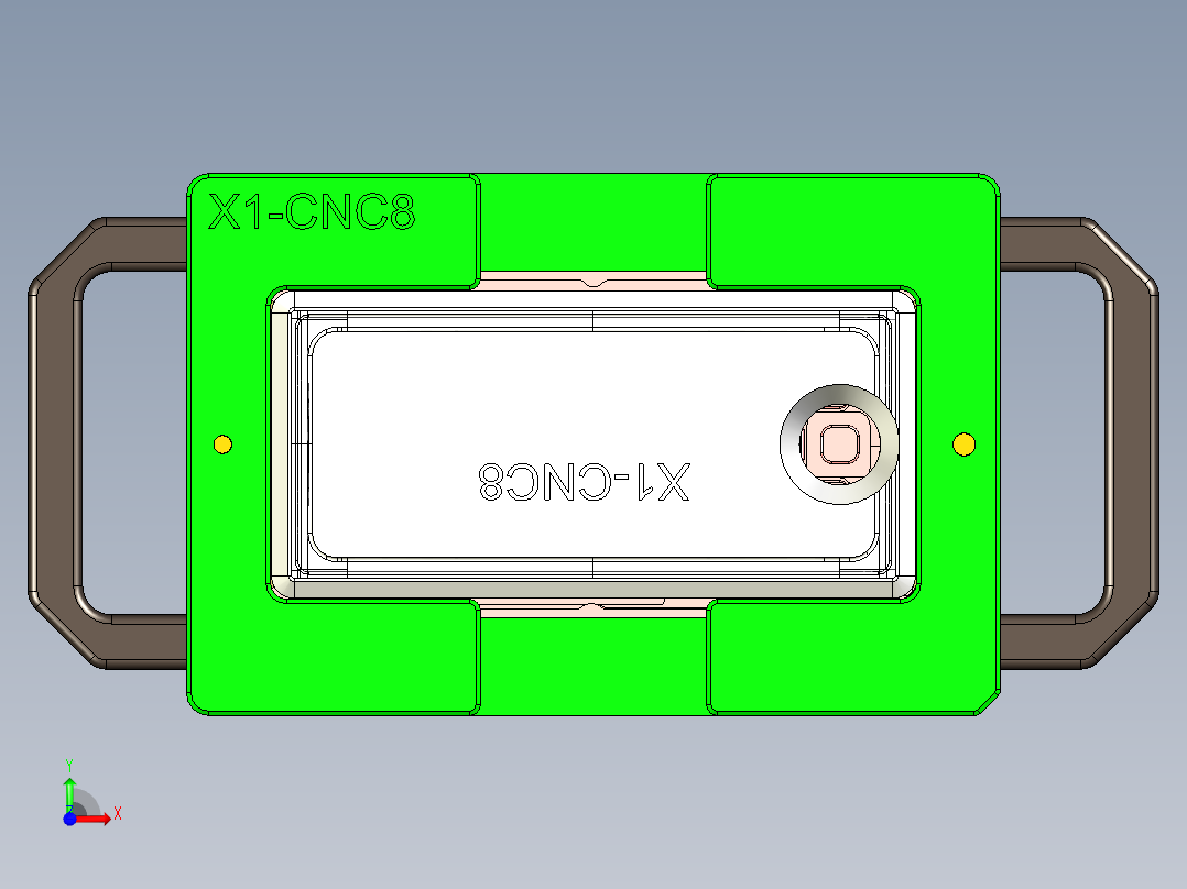 X1-CNC8笔记本CNC工装夹具三维模型-0121前视图