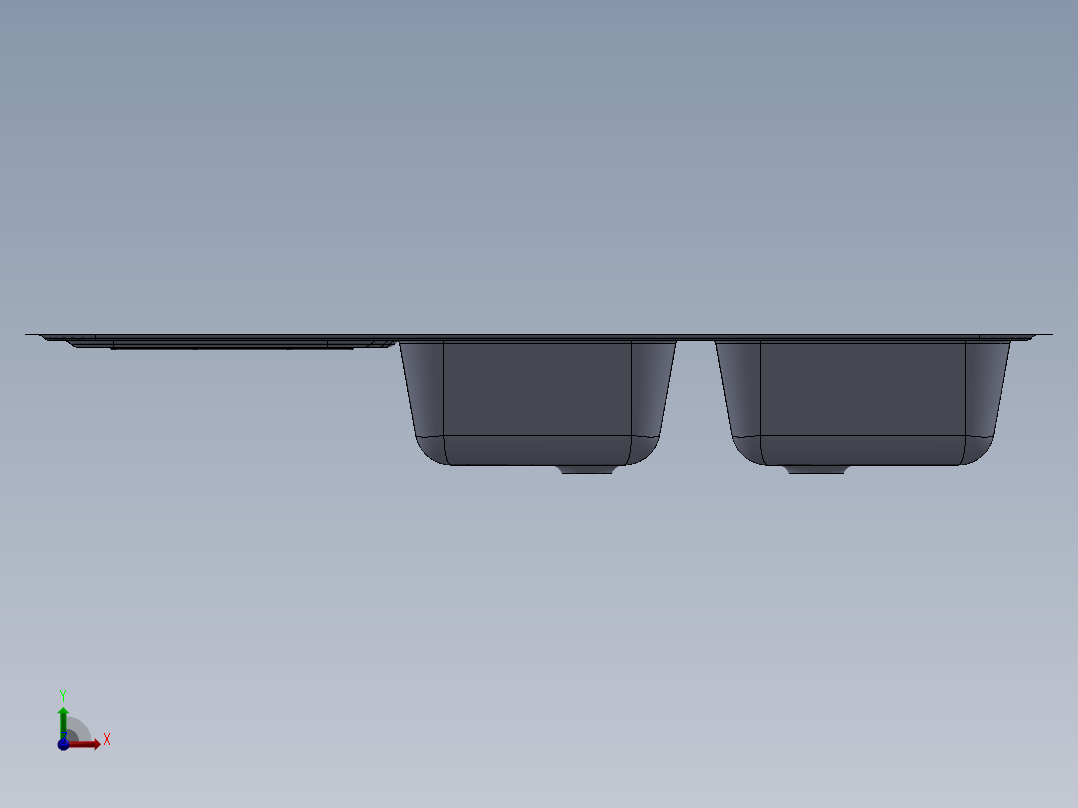 水槽、不锈钢水槽(42)前视图