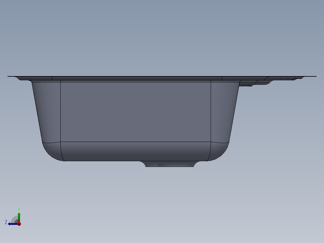 水槽、不锈钢水槽(42)右视图