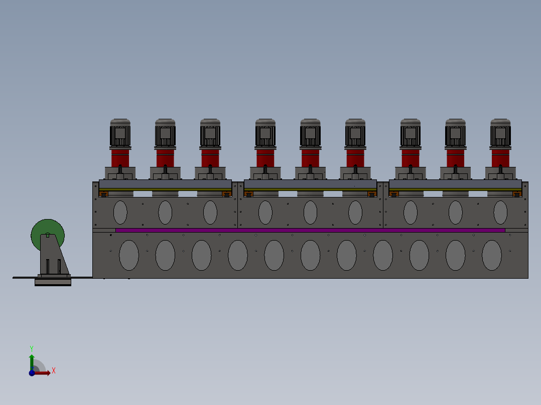 1200mm石板磨削抛光机前视图