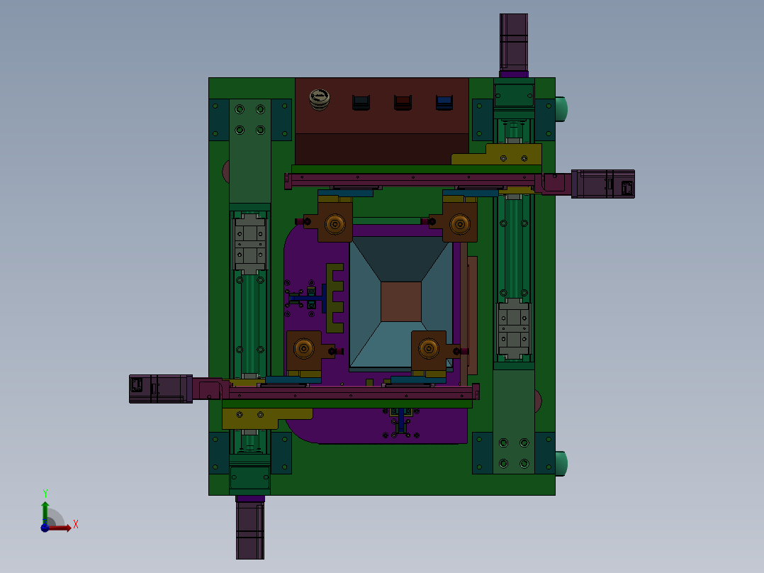双头非标自动化组装设备sw16可编辑前视图