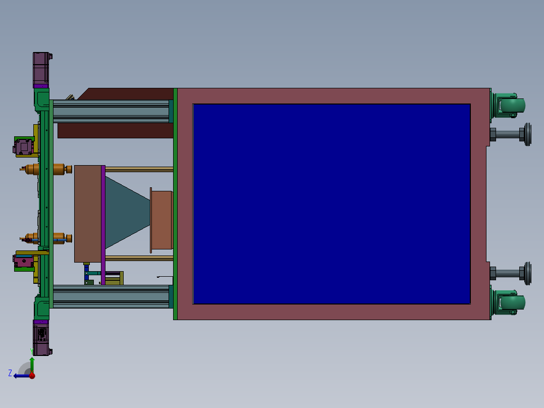 双头非标自动化组装设备sw16可编辑右视图