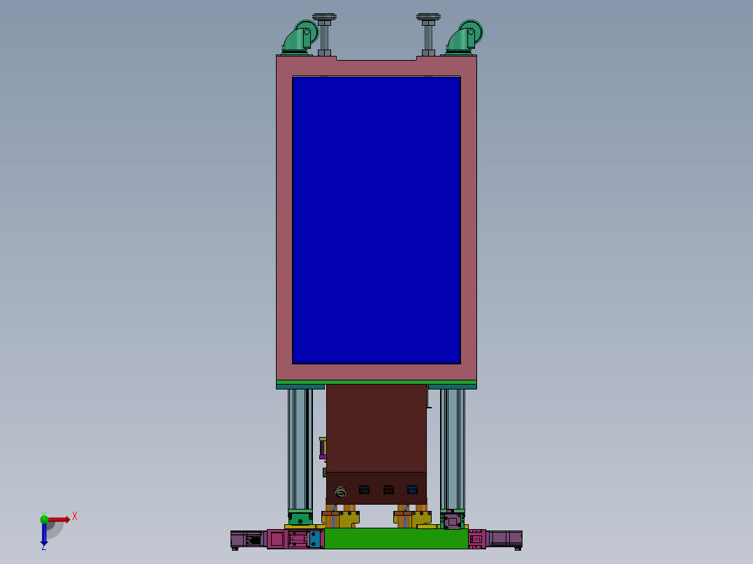 双头非标自动化组装设备sw16可编辑俯视图