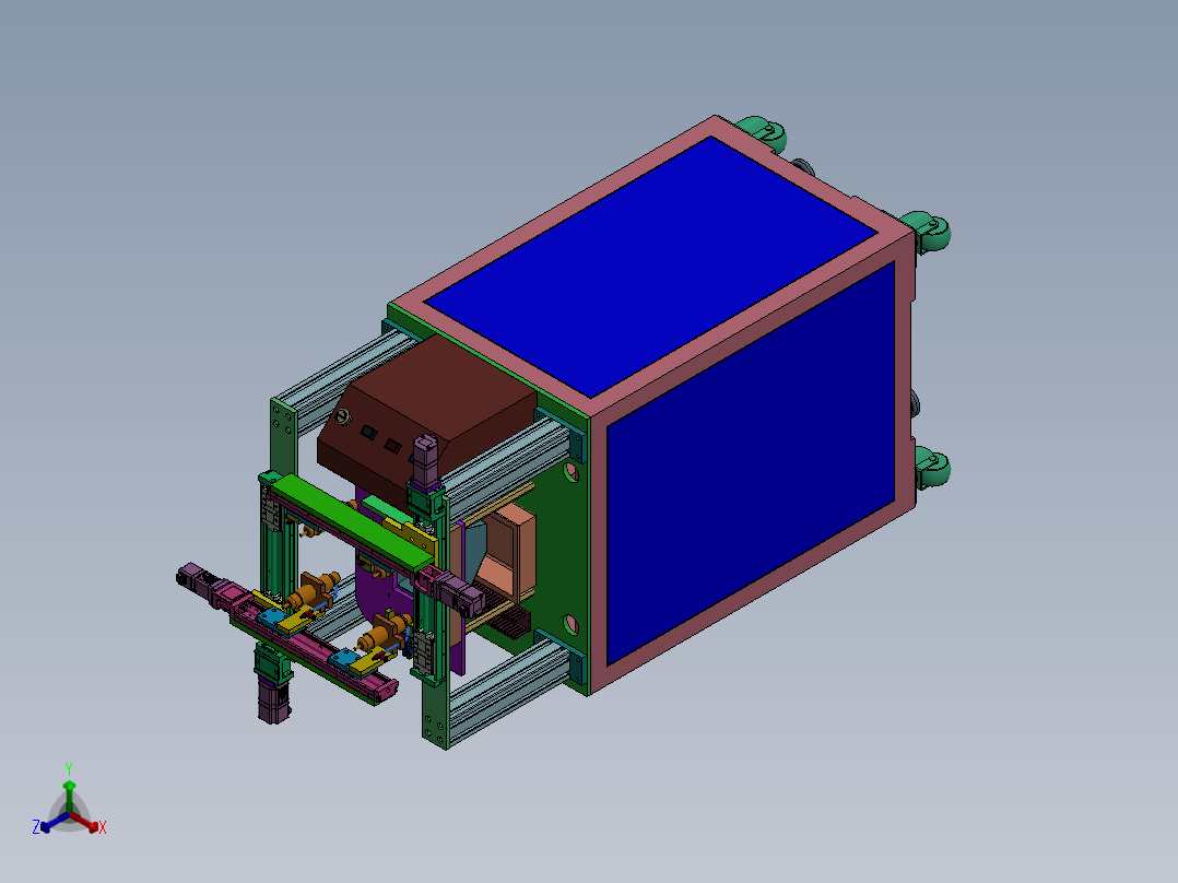 双头非标自动化组装设备sw16可编辑正等轴测图