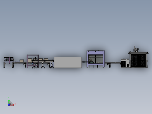 自立袋产品品自动装盒并装箱sw22前视缩略图