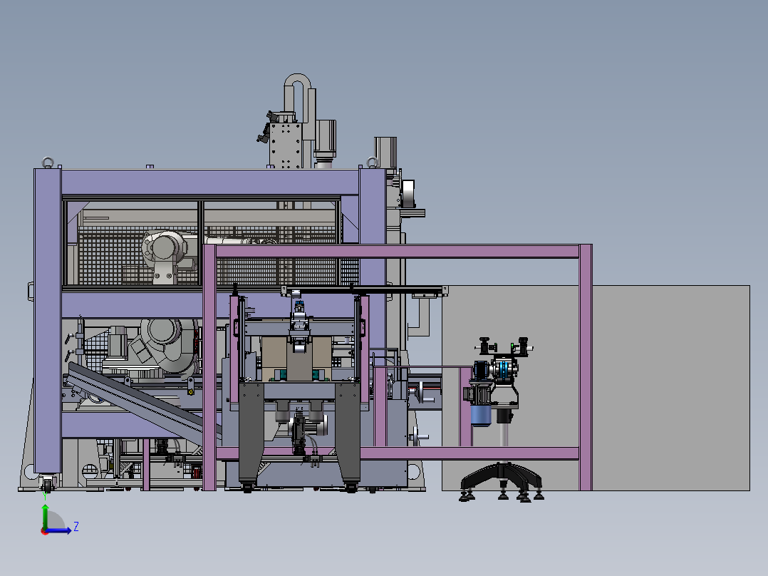 自立袋产品品自动装盒并装箱sw22左视图