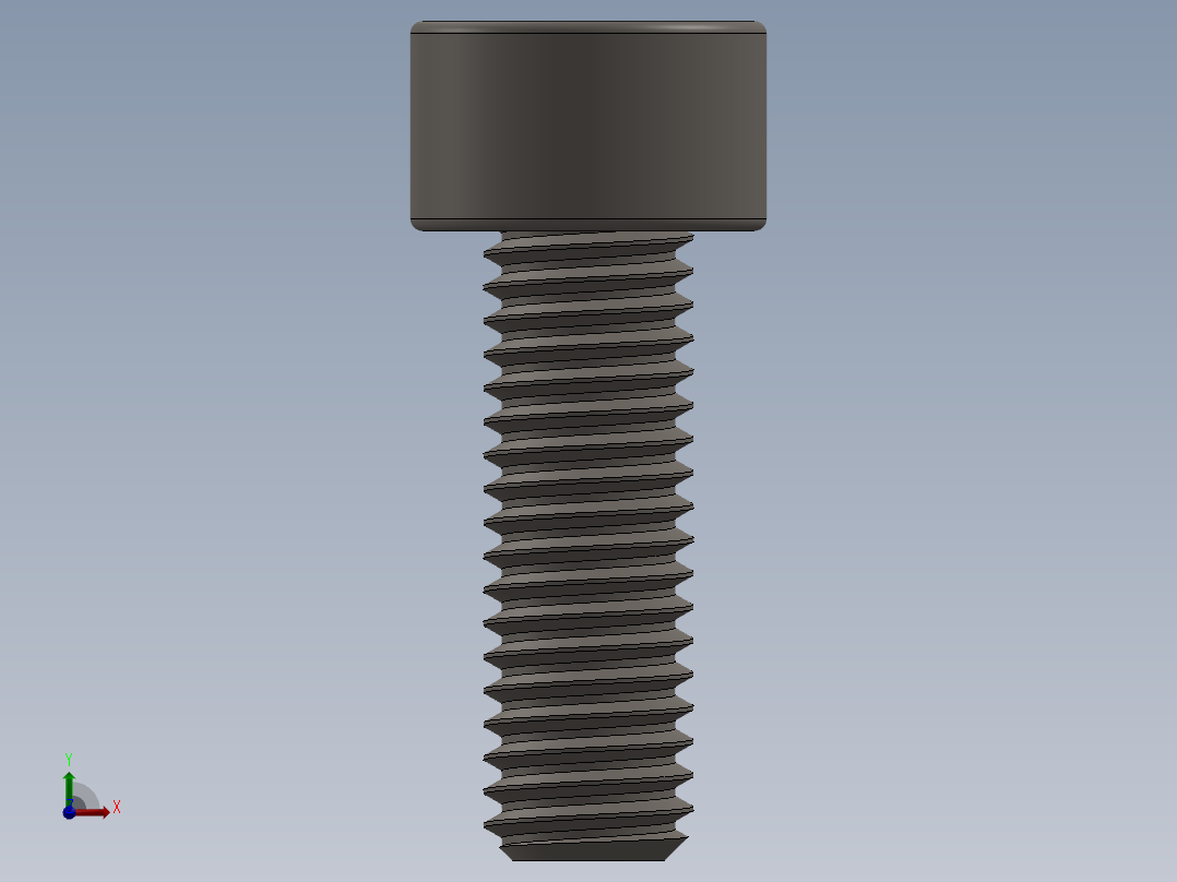 Screw_DIN_912_M5x15F_A2.SLDPRT公制内六角螺钉前视图