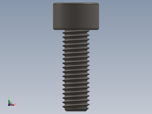 Screw_DIN_912_M5x15F_A2.SLDPRT公制内六角螺钉前视缩略图