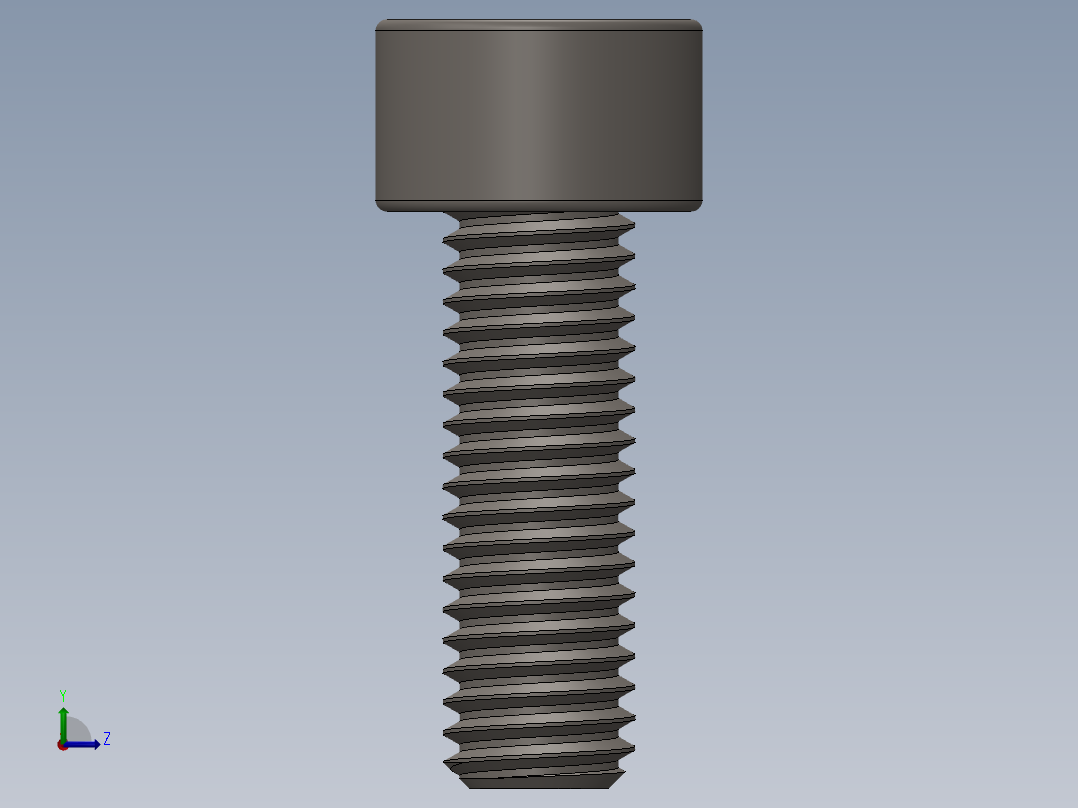 Screw_DIN_912_M5x15F_A2.SLDPRT公制内六角螺钉左视图