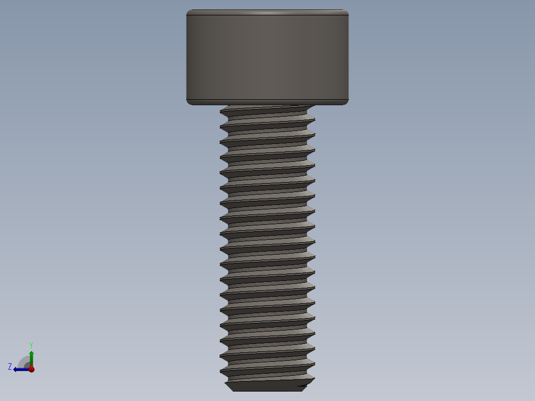 Screw_DIN_912_M5x15F_A2.SLDPRT公制内六角螺钉右视图