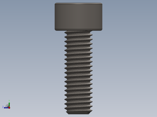 Screw_DIN_912_M5x15F_A2.SLDPRT公制内六角螺钉右视缩略图