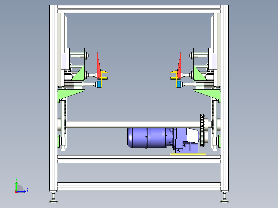 输送线对中整形设备设计左视图