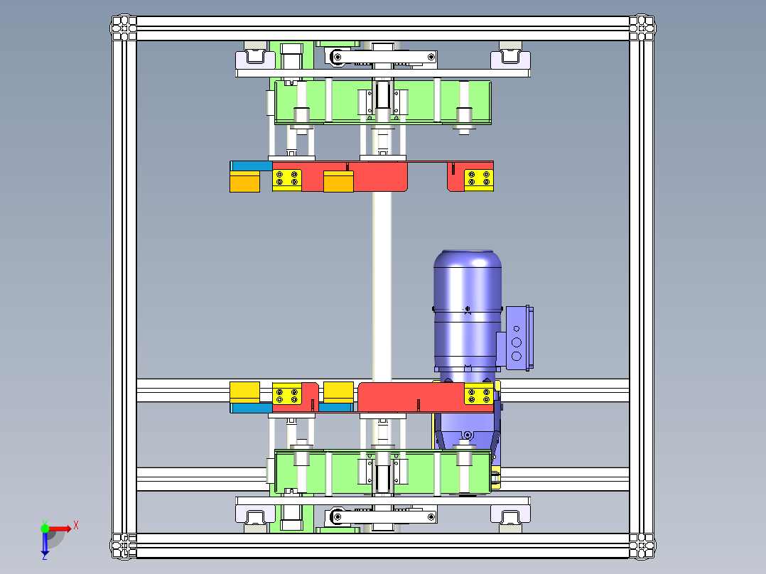 输送线对中整形设备设计俯视图