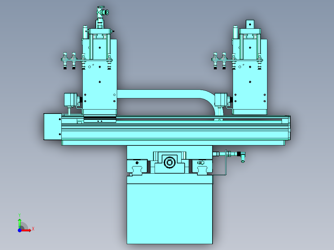 多轴移动式吸盘取料机构前视图