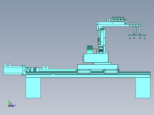 多轴移动式吸盘取料机构左视缩略图