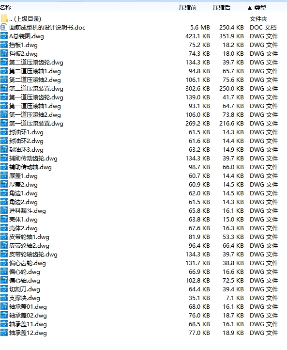 面筋成型机的设计含35张CAD图