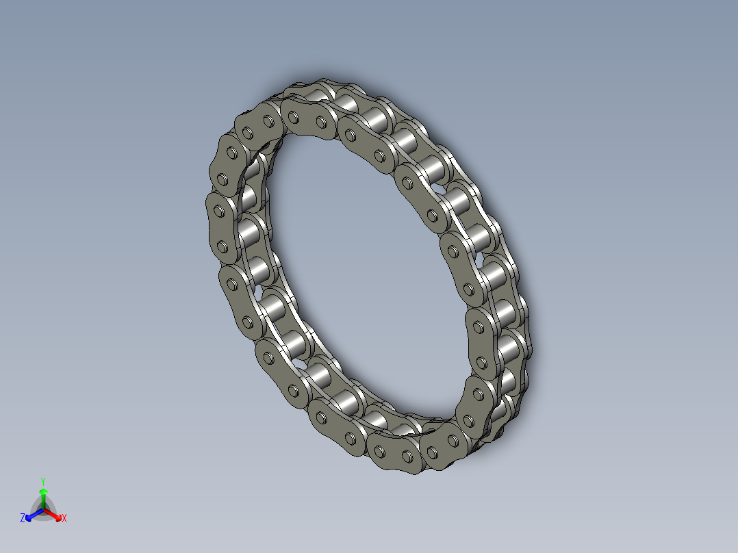 单排链条12A-28节主视图