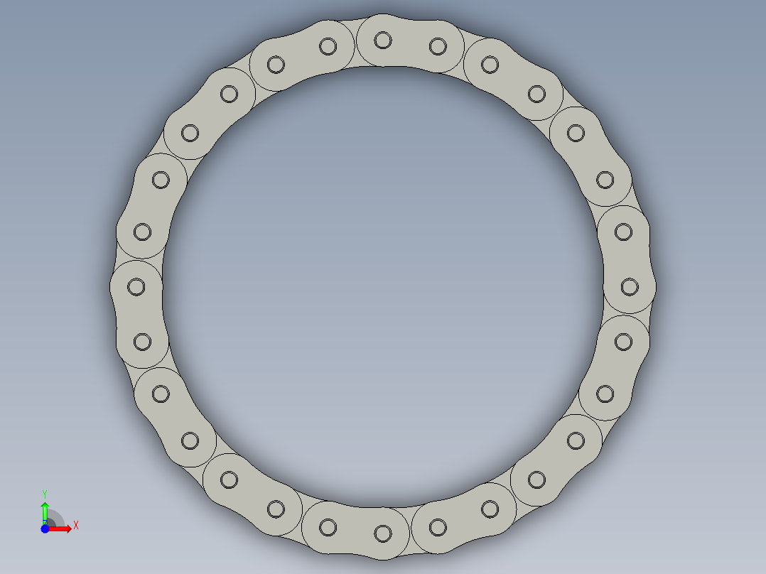 单排链条12A-28节前视图