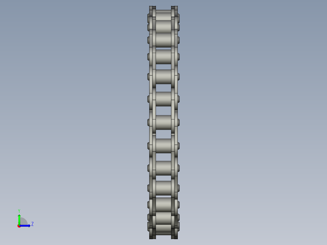 单排链条12A-28节左视图