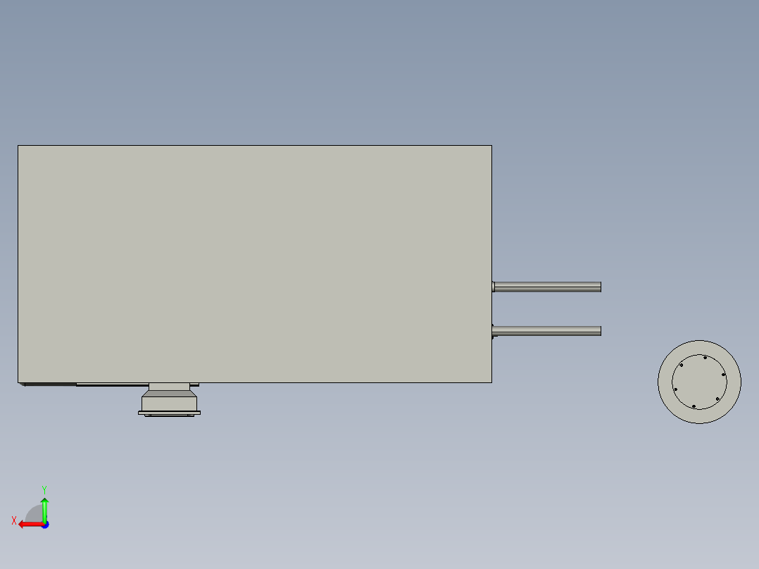 液压泵送装置的缓冲器后视图