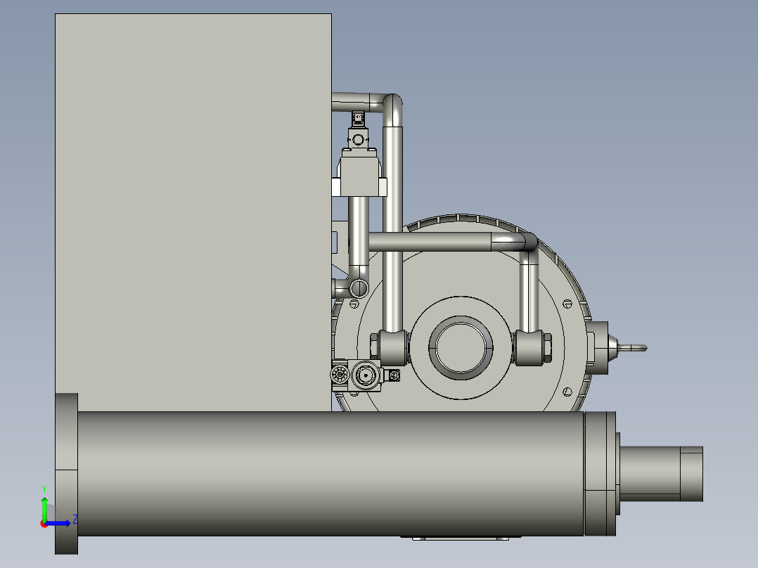 液压泵送装置的缓冲器左视图