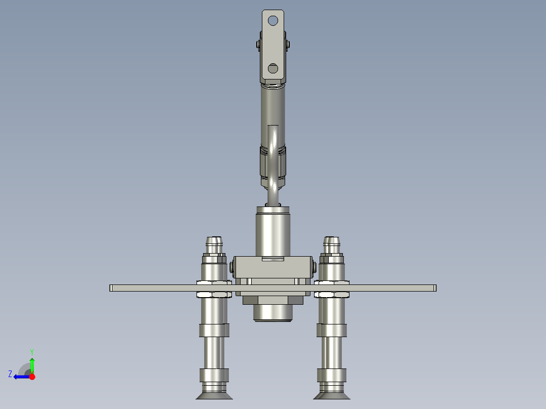折片组件右视图