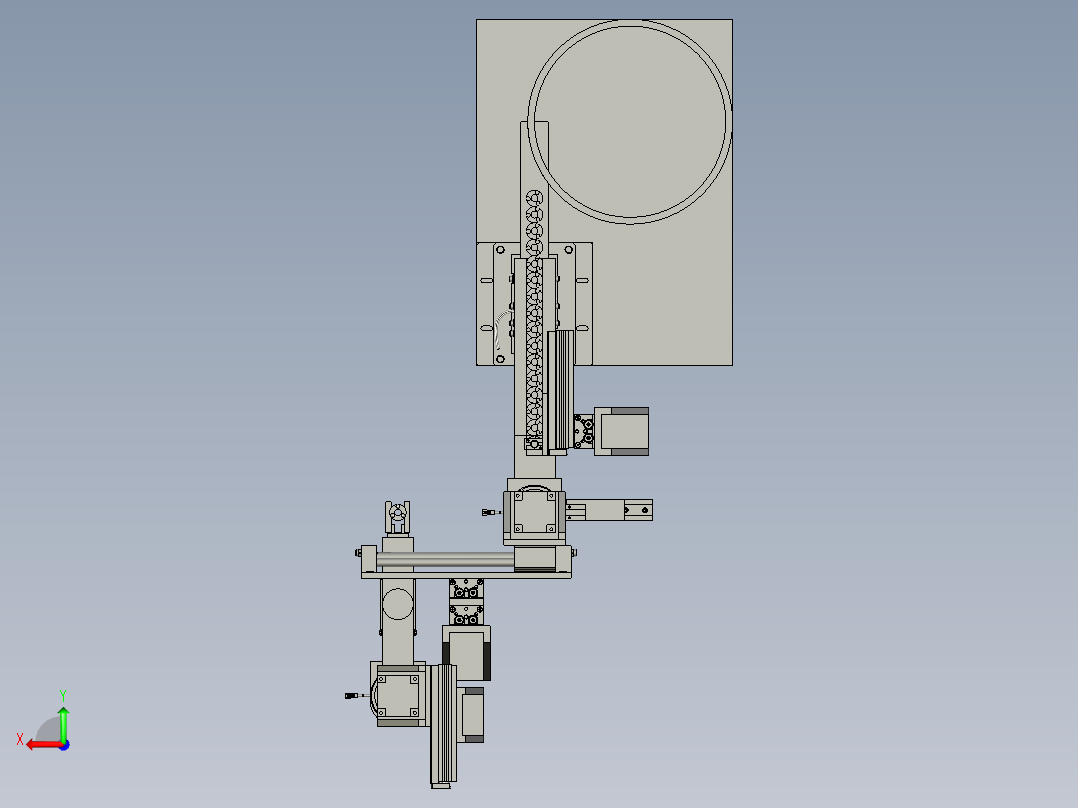球壳自动上料总成后视图