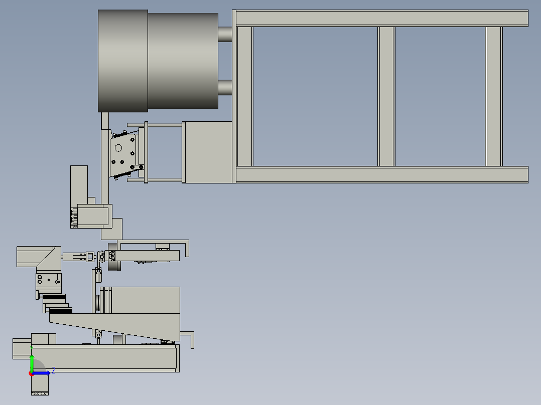 球壳自动上料总成左视图