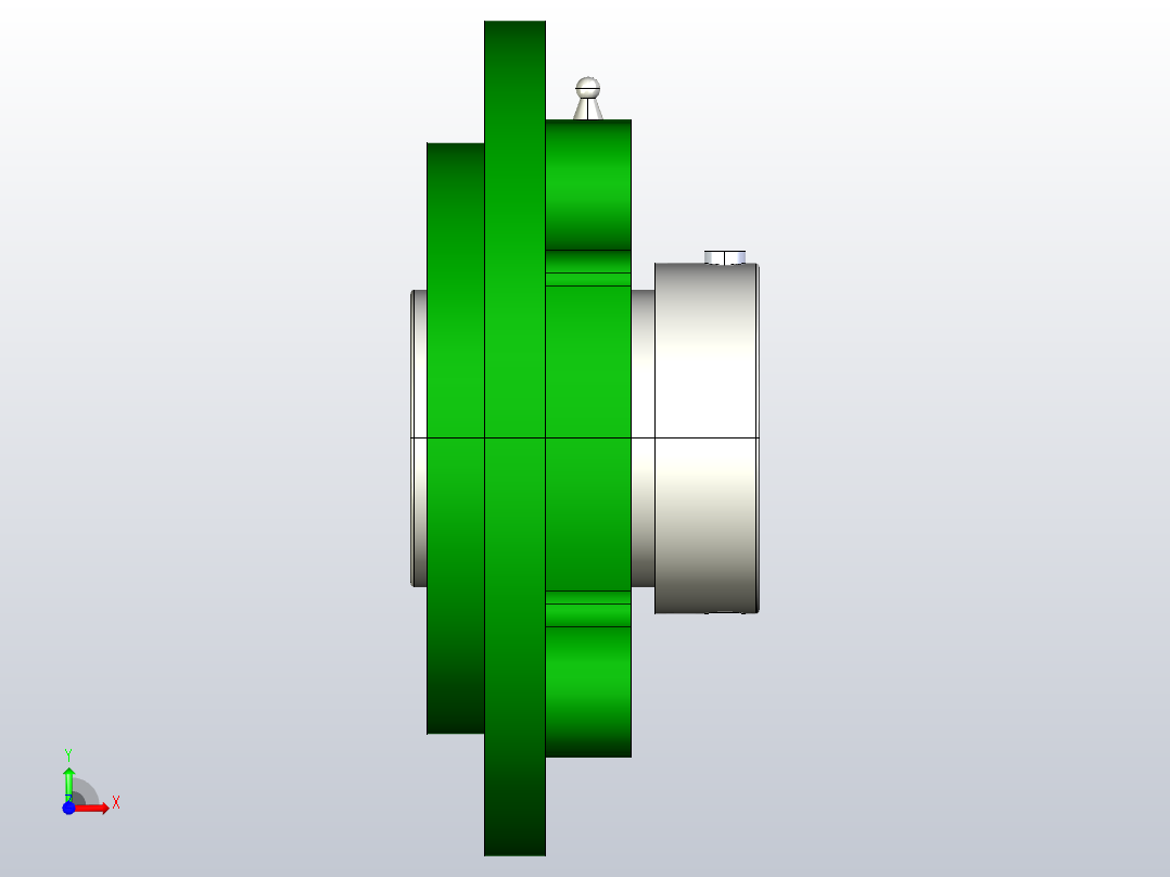 GB╱T 7810-2017[带凸台圆形座外球面球轴承(UELFC)UELFC 213]前视图