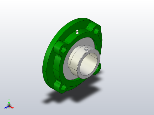GB╱T 7810-2017[带凸台圆形座外球面球轴承(UELFC)UELFC 213]正等轴测缩略图
