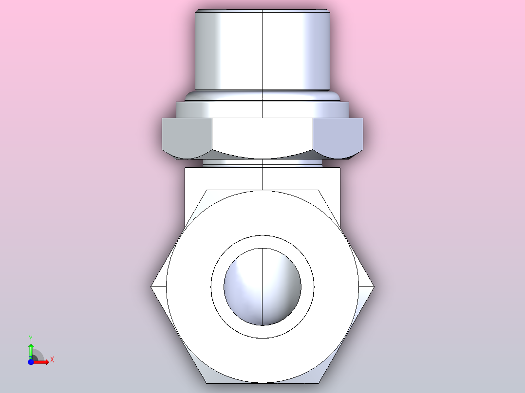 1CG9-OG 1DG9-OG 90°弯英管螺纹可调向O形圈密封柱端[1DG9-24-08OG-RN]前视图