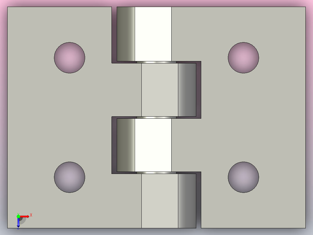 ZJ-30X40-C1锥孔铰链俯视图