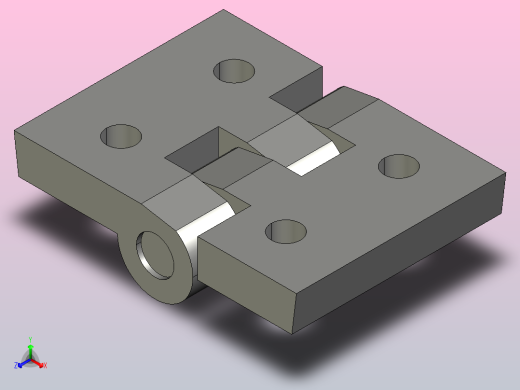 ZJ-30X40-C1锥孔铰链正等轴测缩略图