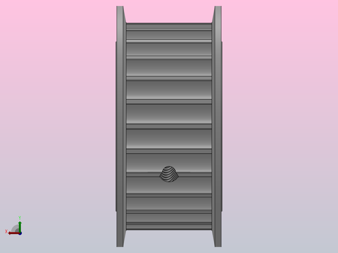 带顶丝圆孔标准型圆弧形齿同步带轮8YU型_S8YUHT-26-25-dt18-A后视图