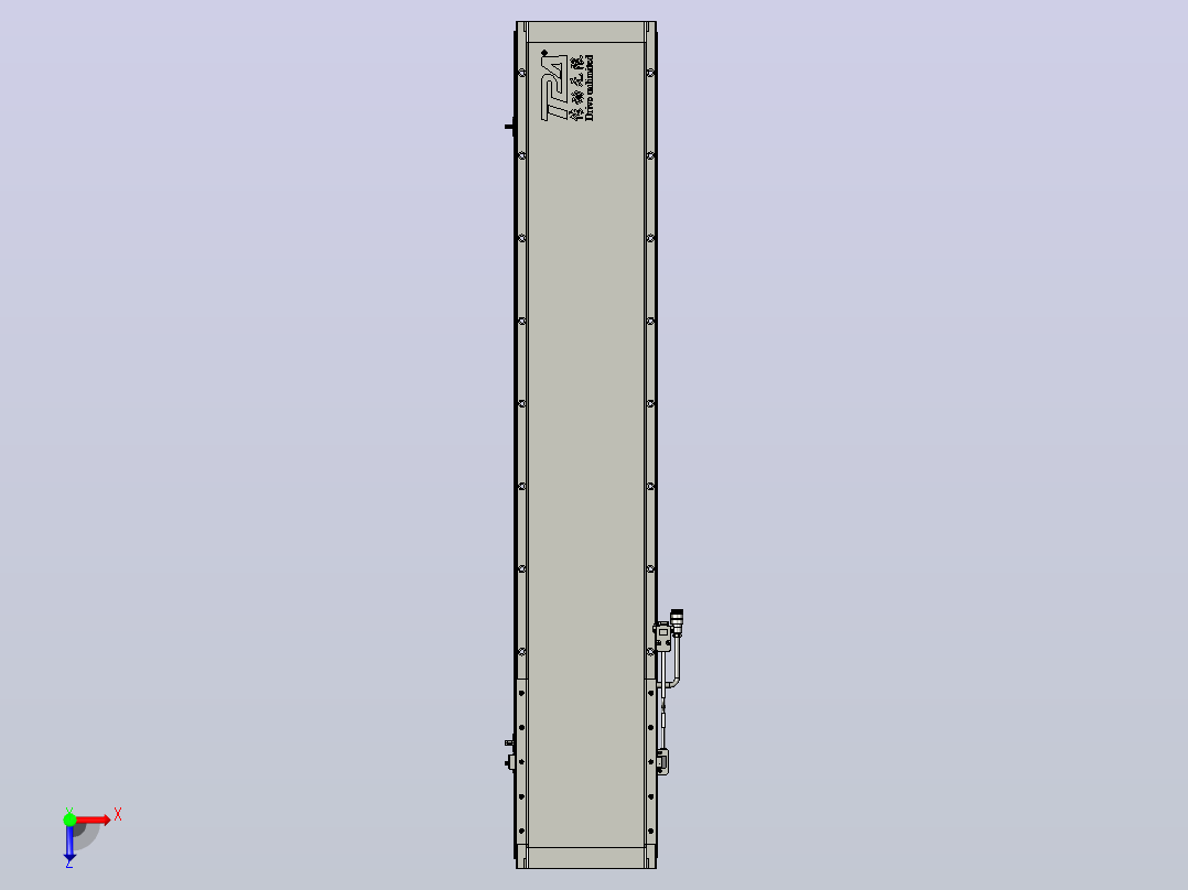 直驱直线电机轴TPA-LNP2-200-55C4-1-L900-3-C-05-N3俯视图