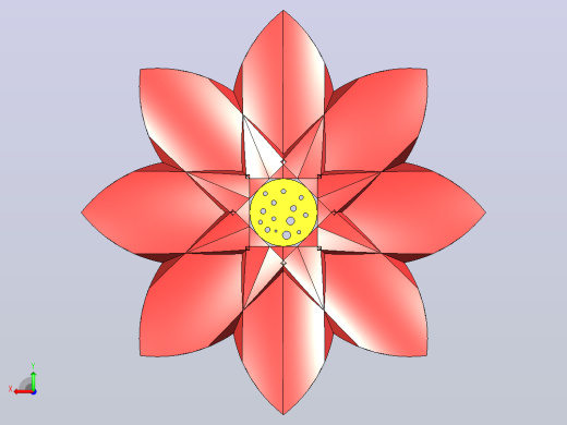 花卉3D设计优雅逼真花卉模型后视缩略图