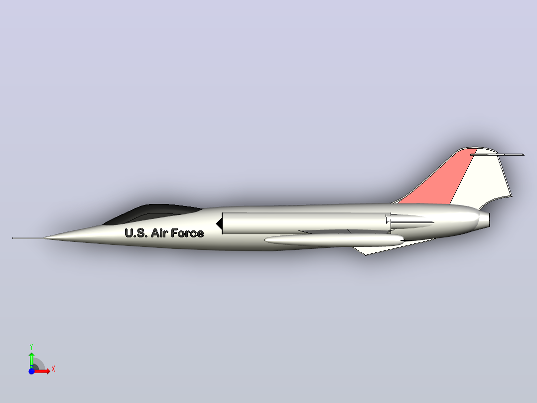 F-104星际战斗机前视图